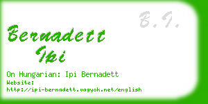 bernadett ipi business card